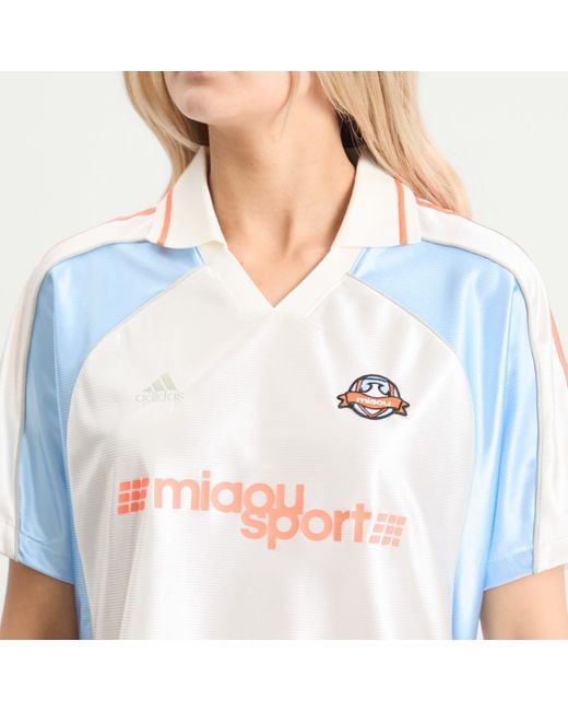 Adidas Blue X Miaou Football Cropped Top