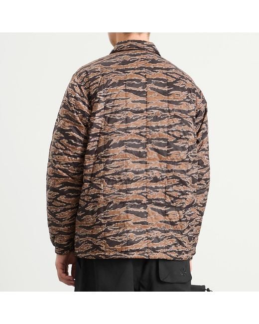 Taion Brown Down Coach Jacket for men