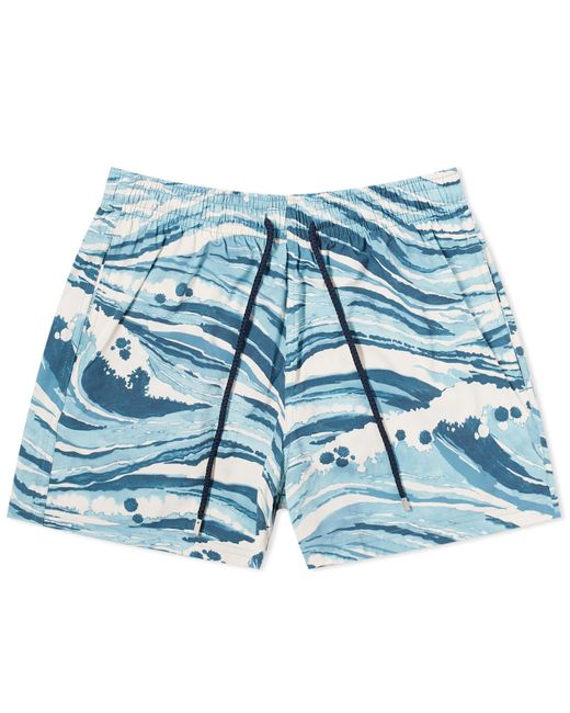 Maison Kitsuné Blue X Vilebrequin Moorise Swim Shorts for men