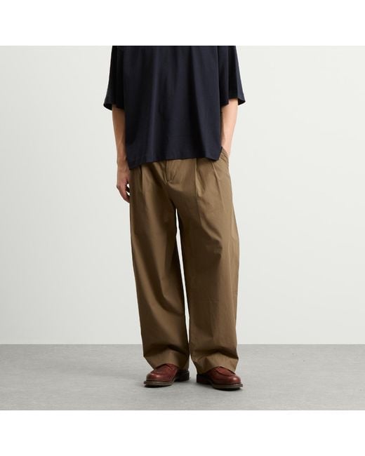 Studio Nicholson Green Double Pleat Volume Pant for men