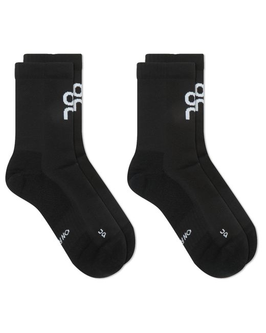 On Shoes Black Core Run Sock High 2P