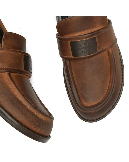 Acne Brown Bargot Aged Loafer for men