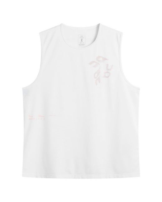 On Shoes White Run Tank for men