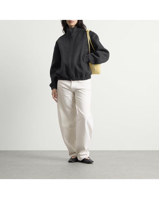 NOTHING WRITTEN Black Plaza Zip Blouson