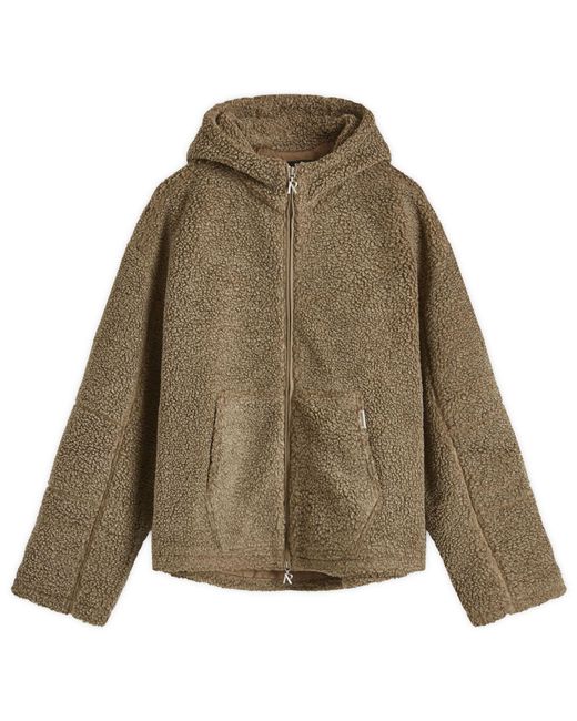 Represent Green Relaxed-Fit Hooded Fleece Jacket for men