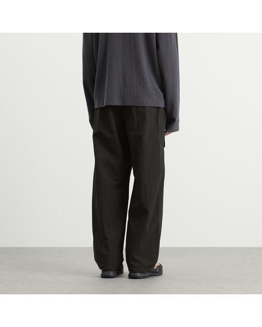 Snow Peak Black Nylon Double Rip Trousers for men