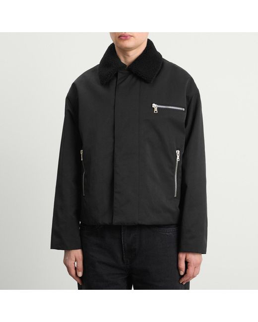 MKI Miyuki-Zoku Black Padded Nylon Box Jacket for men
