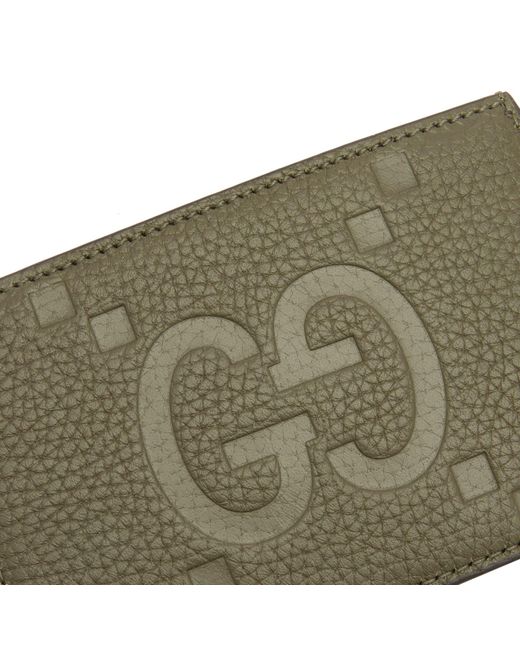 Gucci Green Gg Jumbo Leather Int 866 Card Case for men