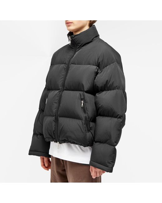 Cole Buxton Black Insulated Cropped Puffer Jacket for men