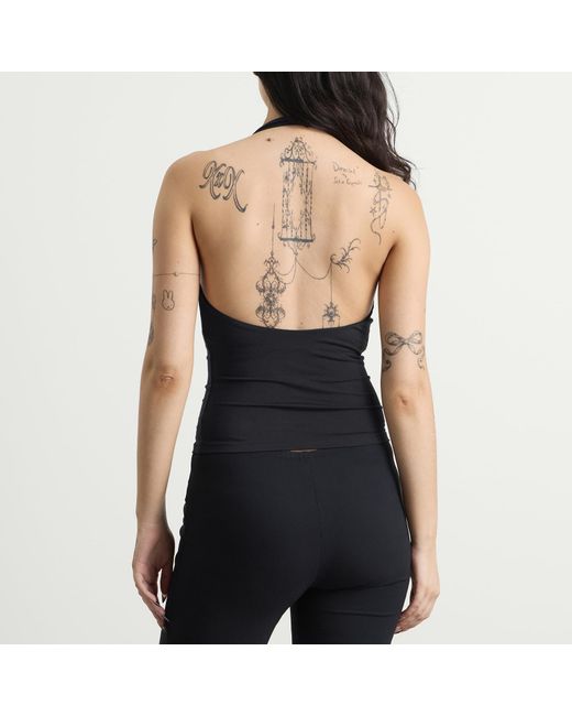 Skims Black Smooth Layers Halter Top