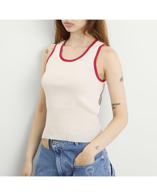 J.W. Anderson Pink Contrast Trim Vest