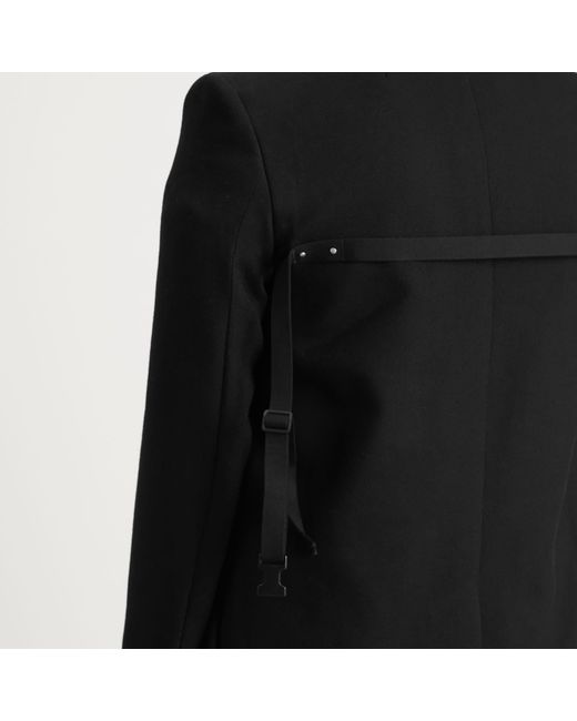 Rick Owens Black Concordian Wool Coat for men