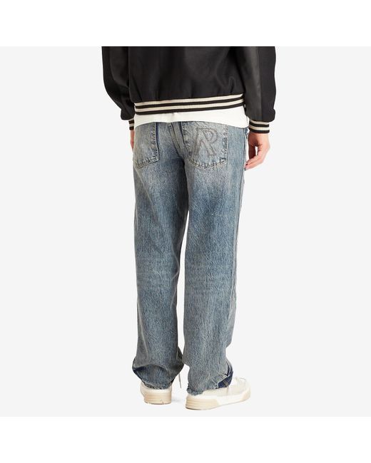 Represent Blue R3 Distressed Baggy Denim for men