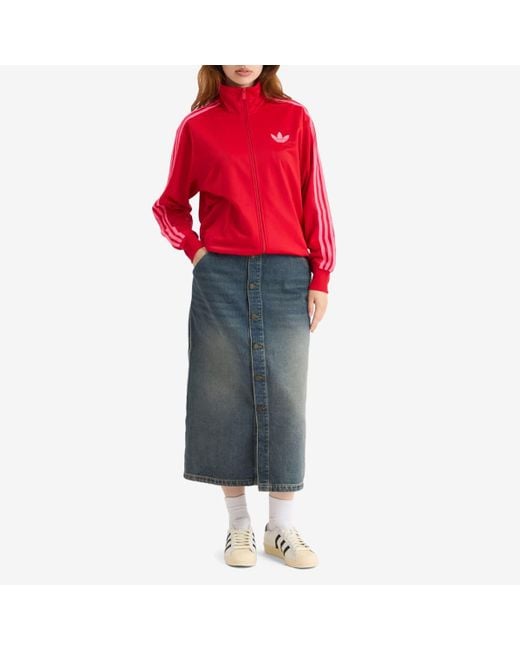 Adidas Red Adicolor Classics Firebird Track Top