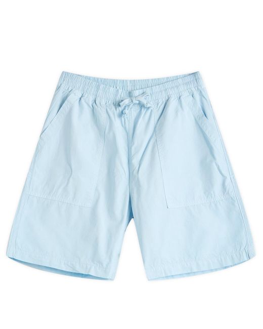 Service Works Blue Poplin Chef Shorts for men