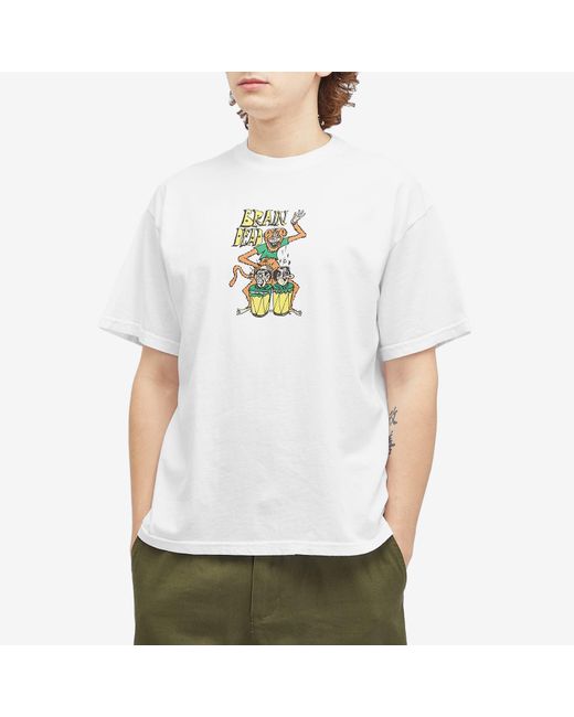 Brain Dead White Bongo Brain T-Shirt for men