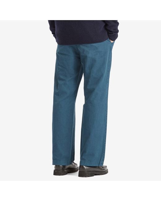 AURALEE Product Dyed Finx Gabardine Pants in Blue for Men
