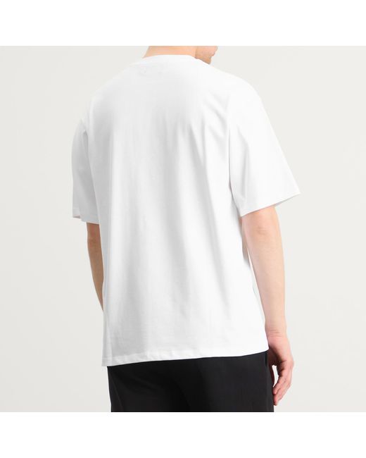 Late Checkout White Burgundy Flag T-Shirt for men