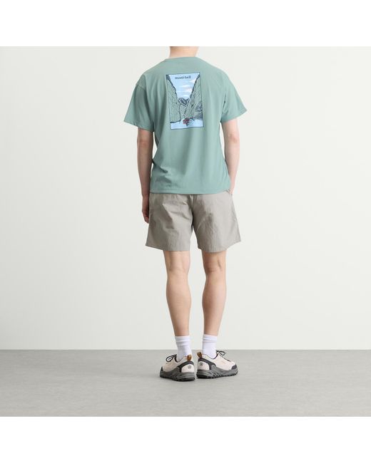 Montbell Blue Wickron River Trip T-Shirt for men