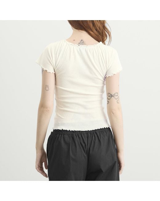 Deiji Studios White Flounce T-Shirt