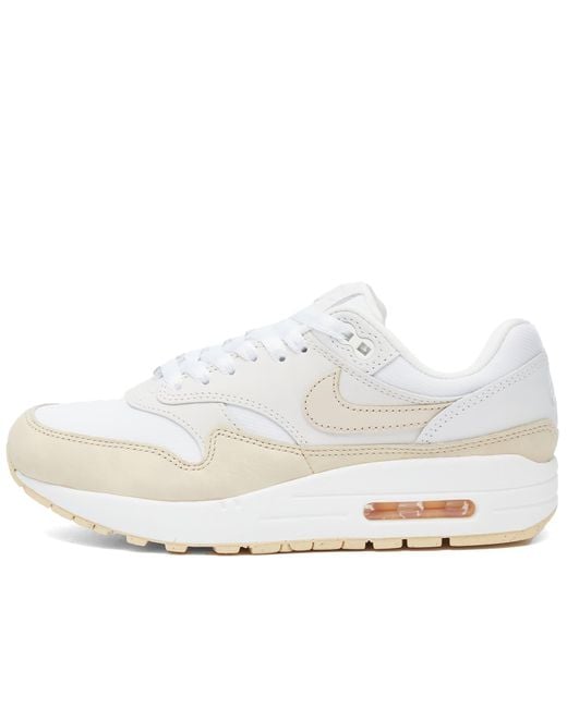 Nike White W Air Max 1 '87 Prm/Phantom/Vanilla