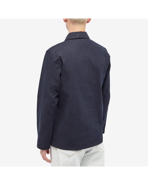 A.P.C. Blue Kerlouan Twill Chore Jacket for men