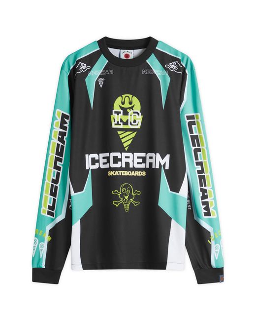 ICECREAM Green Motorcycle L/S T-Shirt for men