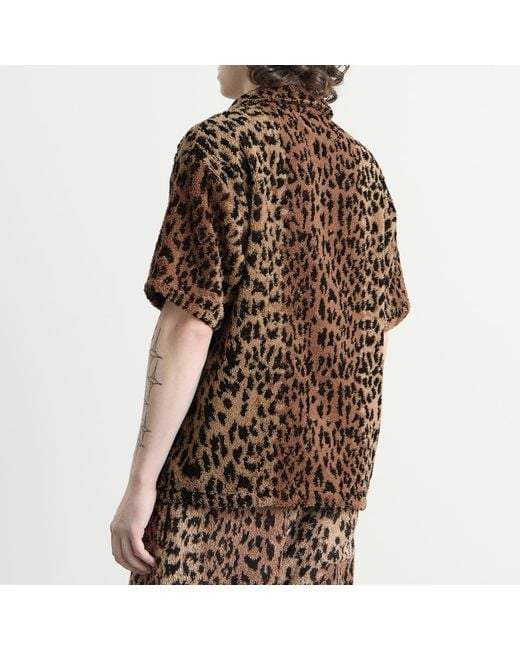 Neighborhood Brown X Hippopotamus Terry Cloth Shirt for men