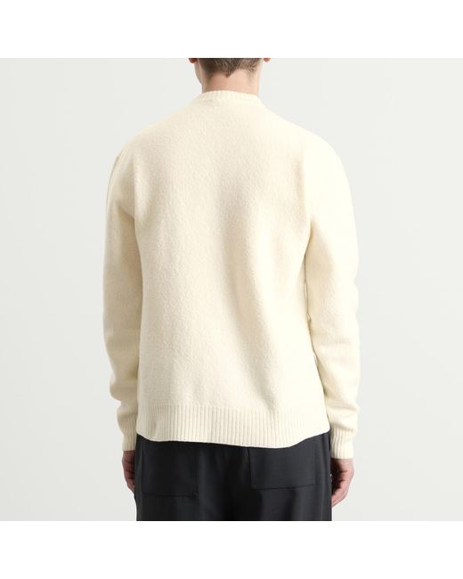 Jil Sander White Boiled Wool Jumper for men