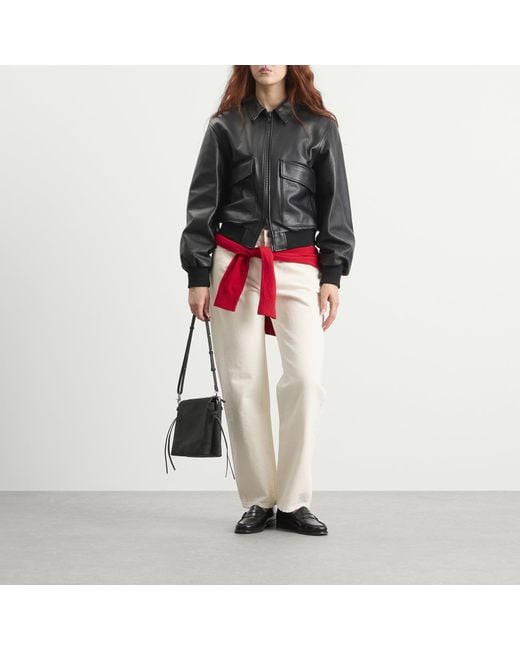 DUNST Black 2 Way Suede Cross Body Bag