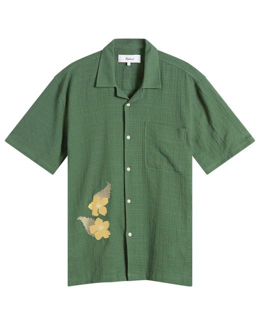 Palmes Green Ramus Camp-Collar Shirt for men