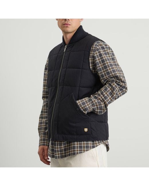 Armor Lux Blue Padded Zip Vest for men