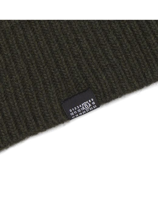 Maison Margiela Black Mm6 Rib Knit Balaclava