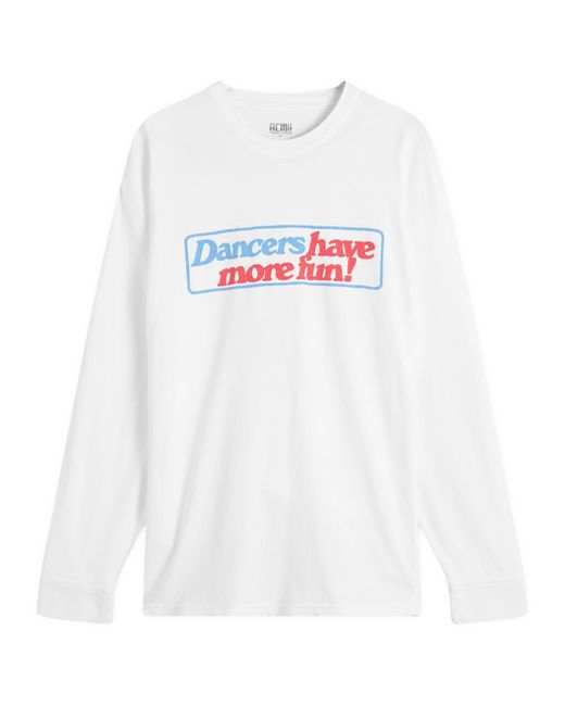 ACMH by Magic Castles White Dancers Have More Fun Ls T-Shirt for men
