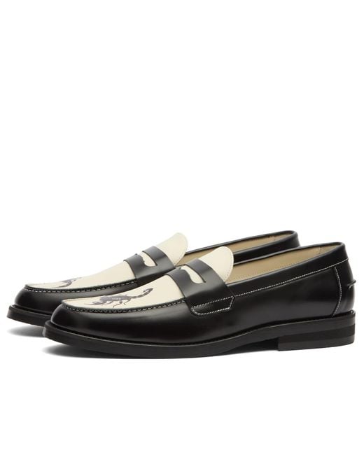 Duke & Dexter Black Wilde Scorpion Penny Loafer for men