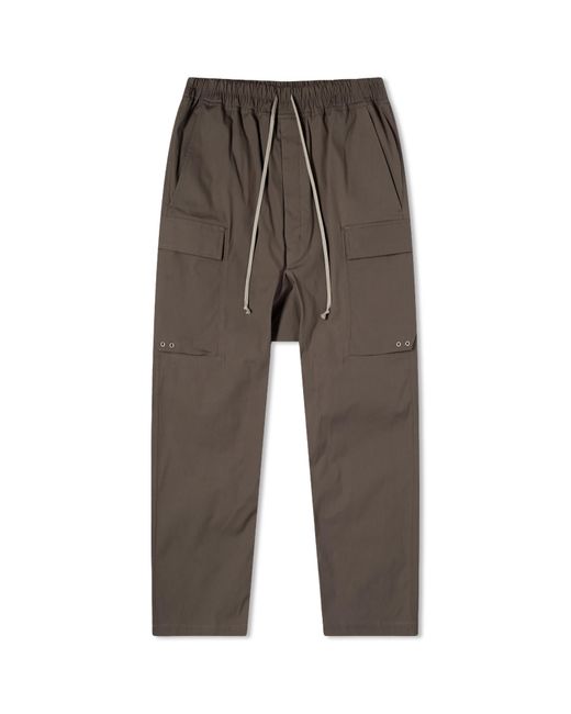 Rick Owens Gray Cargo Long Pants for men