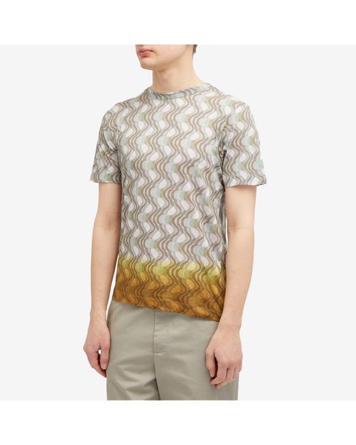 Dries Van Noten Gray Habba Print T-Shirt for men