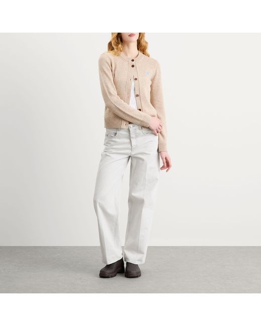 Ganni Natural Core Future Wool Mix Cardigan