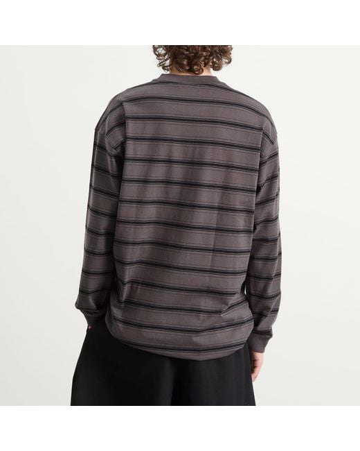 Comme des Garçons Gray Stripe Long Sleeve T-Shirt for men