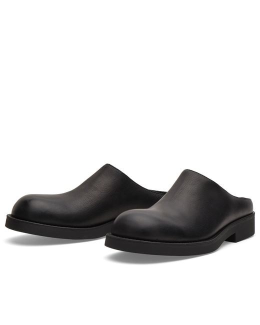 Maison Margiela Black Mm6 Leather Slip On for men