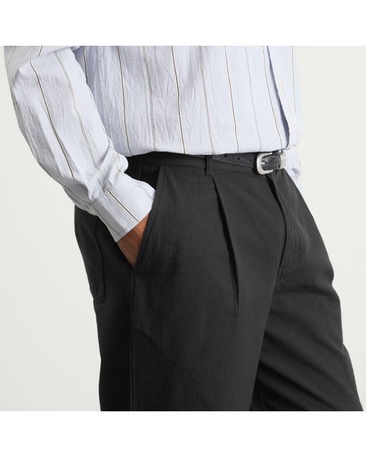 Folk Gray Wide Fit Trousers for men