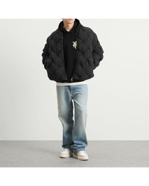 Represent Black Pillow Puffer Jacket for men