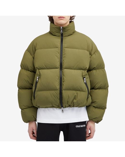 Cole Buxton Green Insulated Cropped Puffer Jacket for men