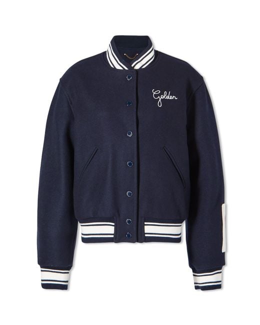 Golden Goose Women's Blue Golden Star Bomber Jacket