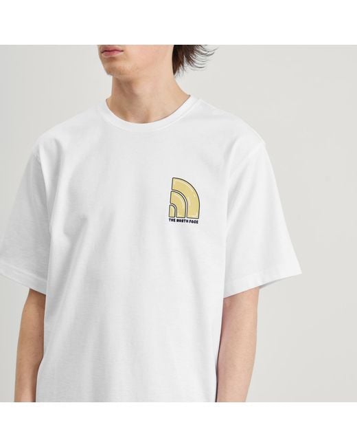 The North Face White Bubble Logo Relaxed T-Shirt for men