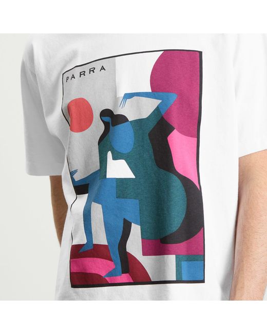 by Parra White Ball To The Face T-Shirt for men