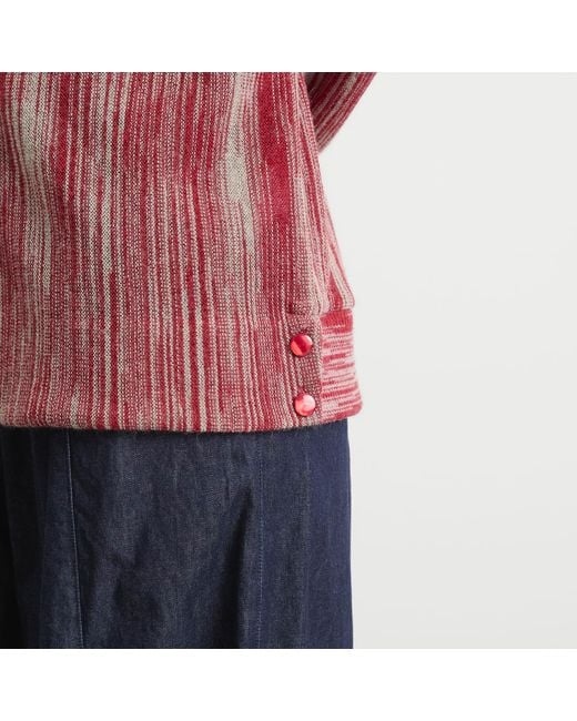 Needles Red Knit Cardigan