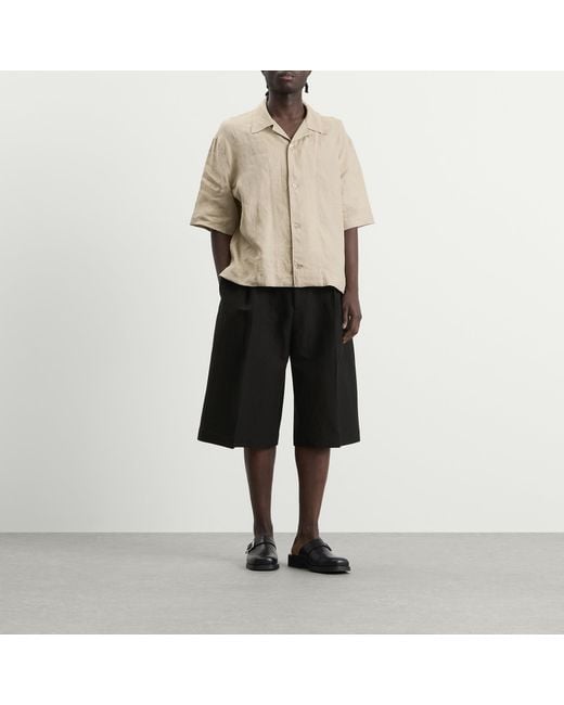 Studio Nicholson Black Fowld Pleated Short for men