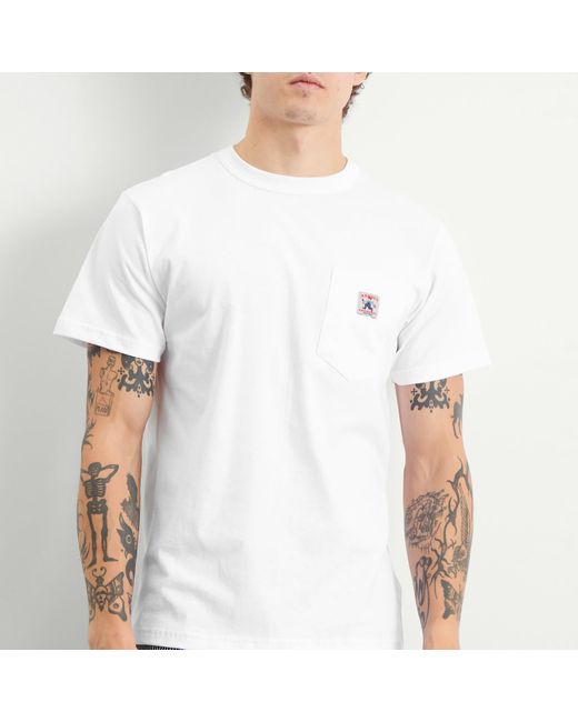 Randy's Garments White Logo Pocket T-Shirt for men