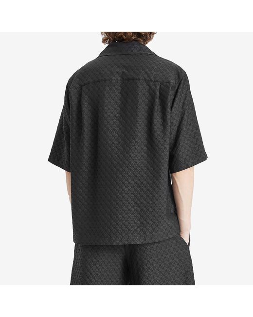 Alexander McQueen Black Jacquard Skull Shirt for men